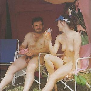 One nudist camping