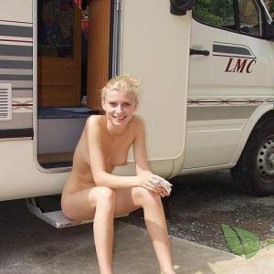 A girl at the campground