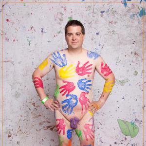 Solo man being bodypainted
