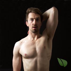 A man doing yoga poses