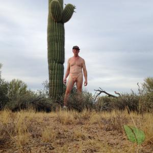 One nudist in the wild