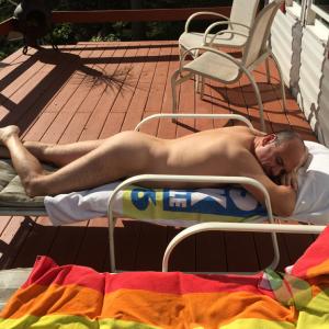 A nudist outdoors