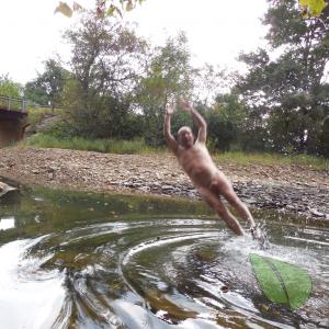 Solo nudist outside