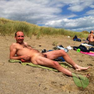 Solo nudist in nature