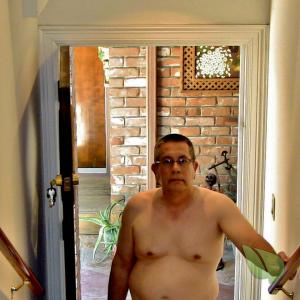 A man relaxing at home