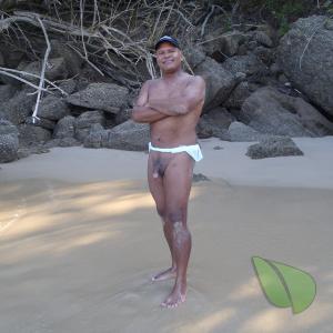 One male outdoors
