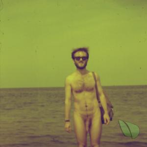 One dude outdoors