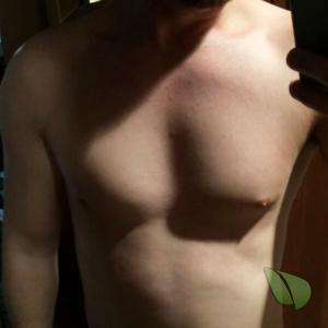 One nudist in their home