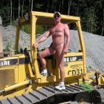 One nudist in nature