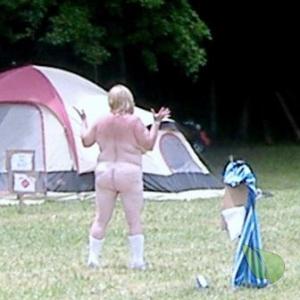 Solo nudists in the woods