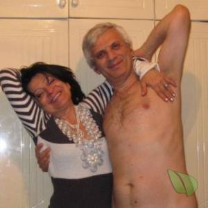 Solo naturist posing in their house