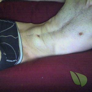 Solo male sitting at home