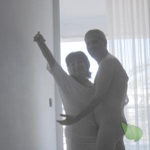 Solo nudist staying in