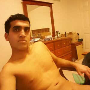 Solo male sitting at home