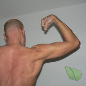 One guy posing in their house