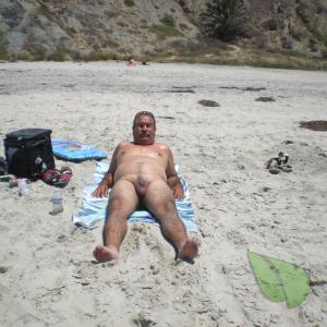 Solo man enjoying the sun