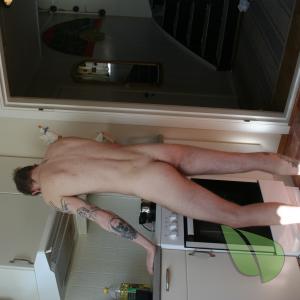 A man in their house