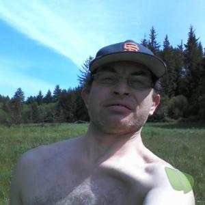 A nudist out and about