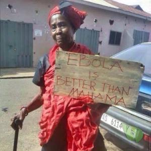 One lady out and about