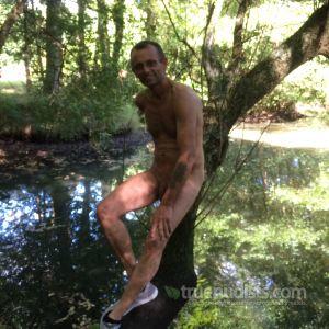 A nudist in the wilderness