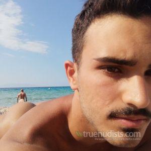 Solo nudist out and about