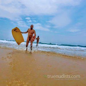 A dude in the surf