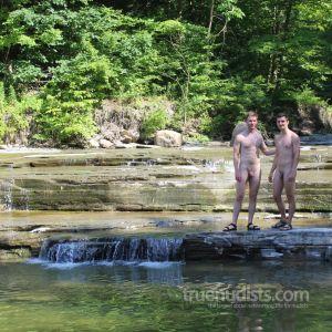 Solo nudist out and about