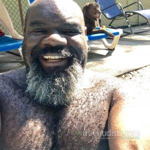 Solo nudist in nature