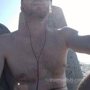 A nudist in nature