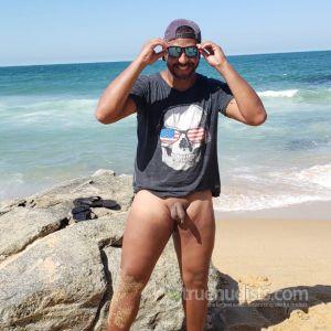 A nudist in the wilderness