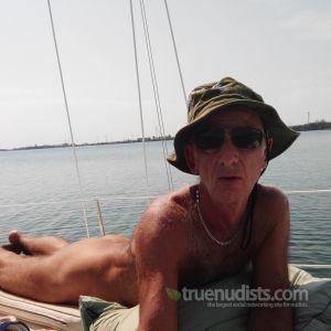 A nudist outdoors