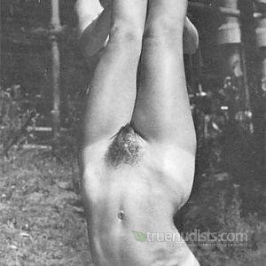 One nudists does yoga out and about