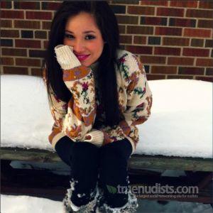 One lady outdoors