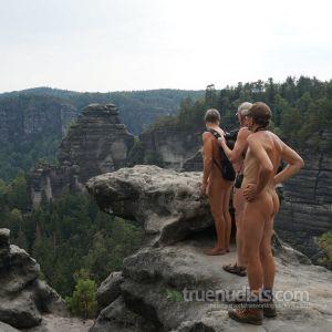 a couple nudey enjoying nature in nature