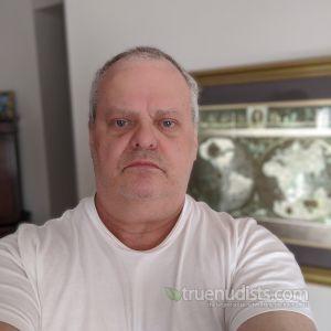 One man having fun at home