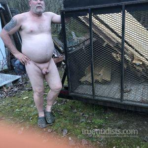 One guy outdoors