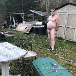 Solo man in nature