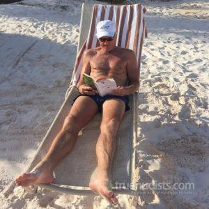 Solo dude in the sand