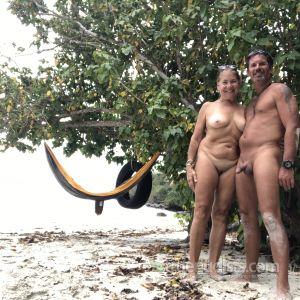Solo nudist in the woods