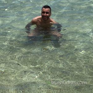 A nudist in nature