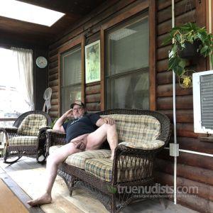 Solo male posing in their house