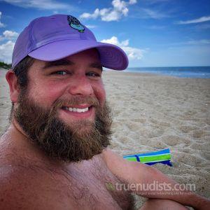 One nudist outdoors