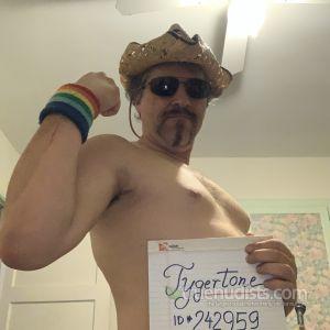 A nudist in their house