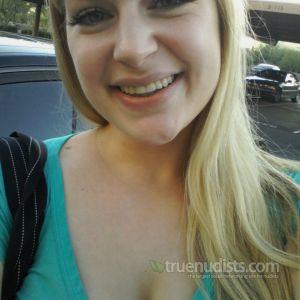 One girl outside