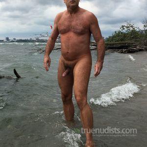 Solo nudist in the woods