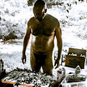 A male in the wilderness
