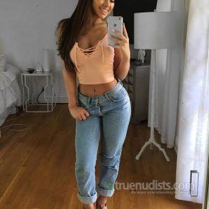 Solo woman relaxing at home