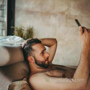 A male having fun at home