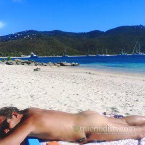 A male at the beach