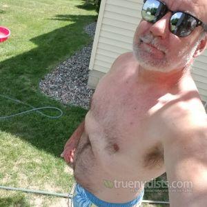 One guy outdoors